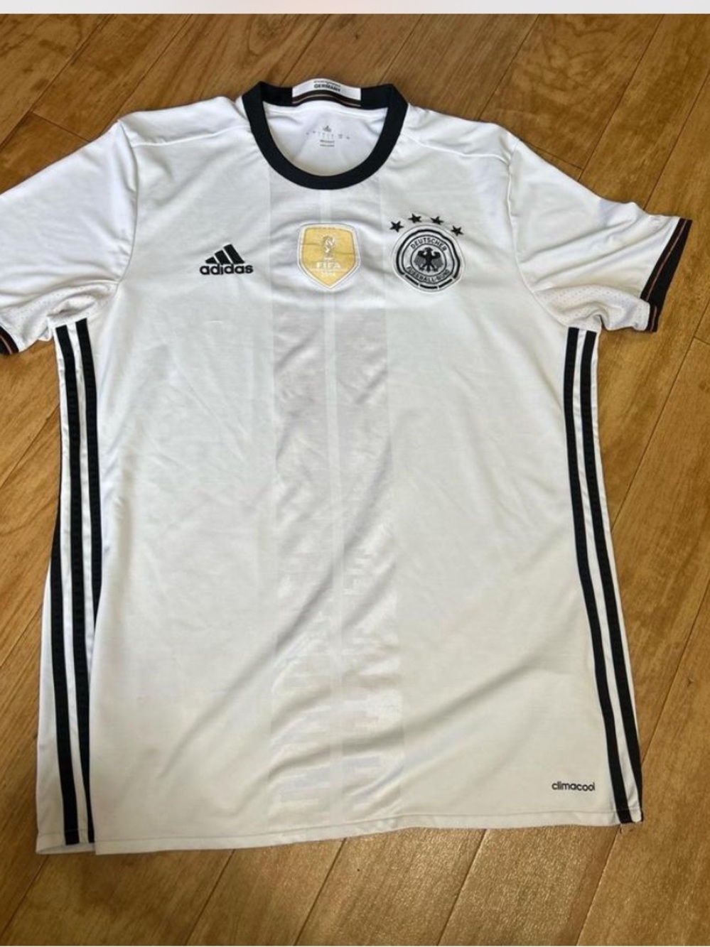 adidas White & Black Germany National Team Kids Soccer Jersey